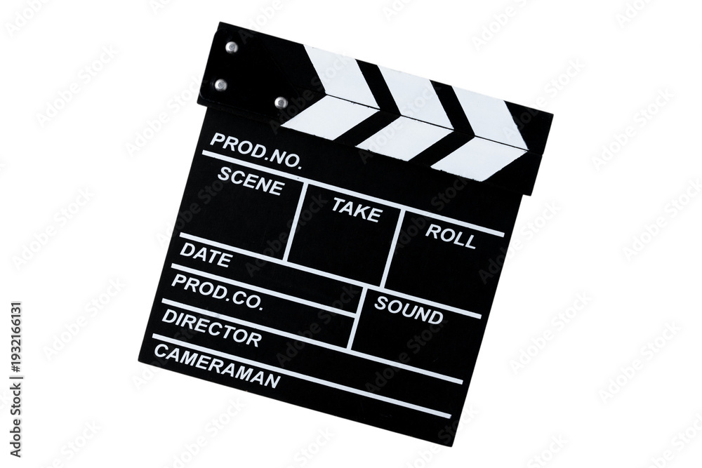 Obraz premium 透明背景（png）に撮影道具のカチンコ