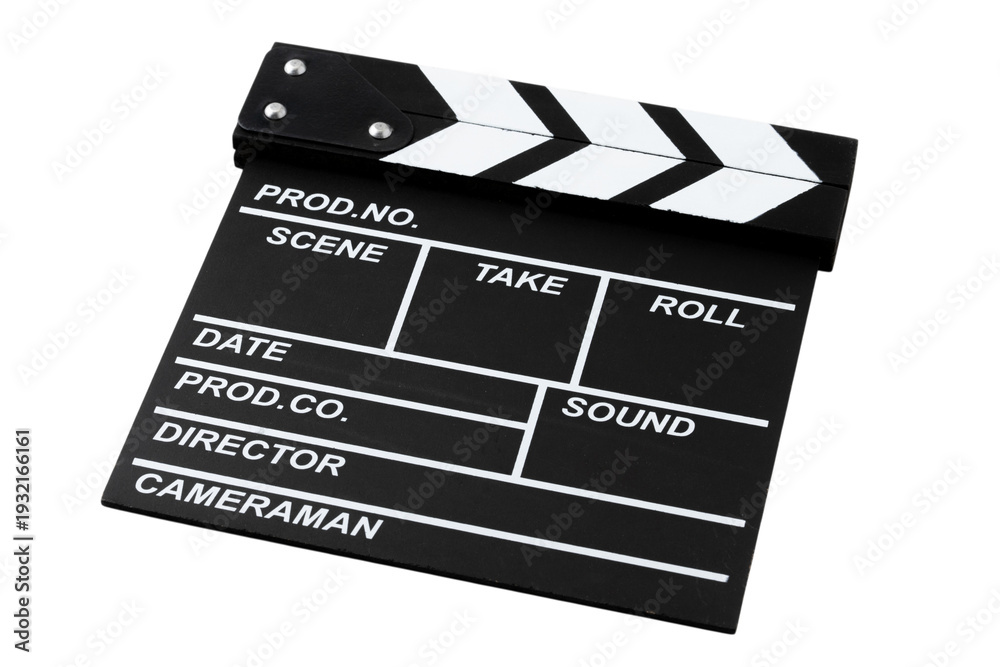 Obraz premium 透明背景（png）に撮影道具のカチンコ