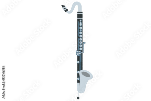 シンプルなバスクラリネットのイラスト