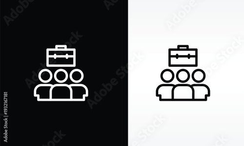 Employees Vector, Icon Or Logo Sign Isolated Symbol Illustration