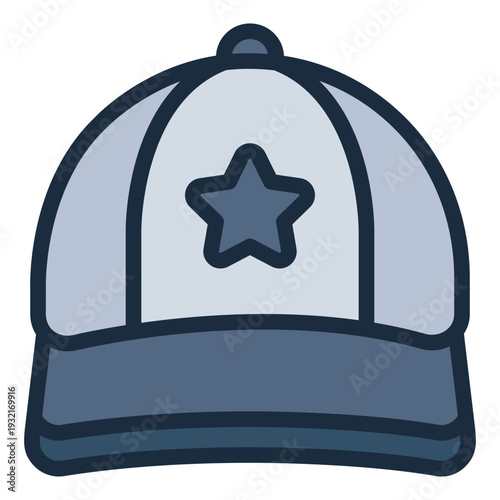 cap filled line icon. fashion hat accessory. youth streetwear. casual style