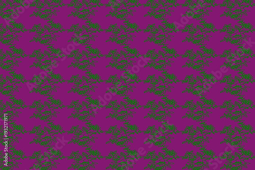 Floral pattern with purple background for textile and fabric designs.