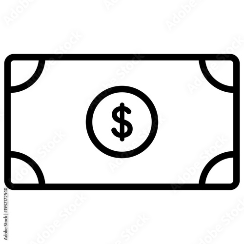 Minimalist line icon representing a payment method or credit card for digital transactions