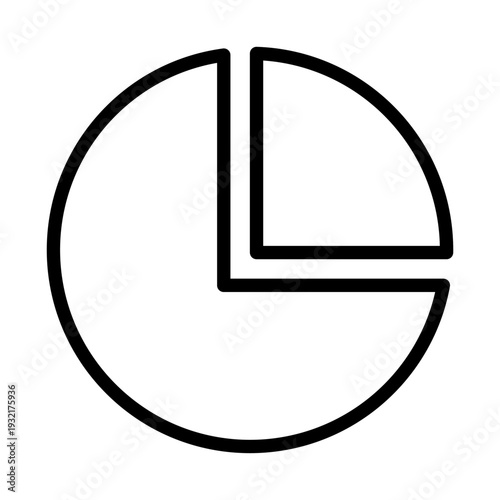 Circular statistical graphic divided into slices to illustrate numerical proportion and data distribution