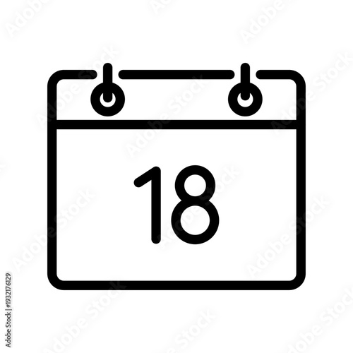 Solid black icon placeholder intended for specific date representation