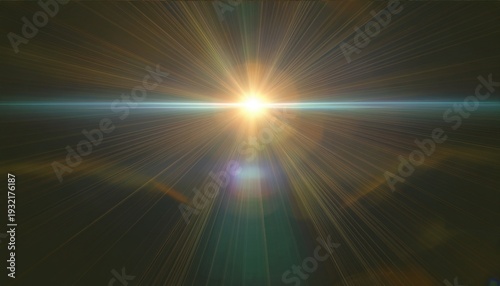 3d rendering sunlight special lens flare light effect