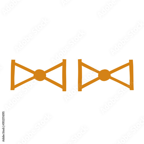 wooden fence vector element on isolated white background