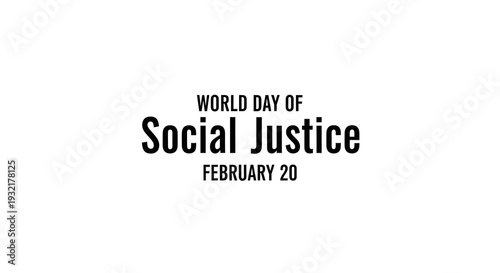 World day of social justice awareness campaign logo