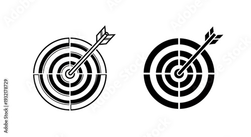 Two Archery Targets with Center Bullseyes and Arrows Showcasing Precision and Focus.