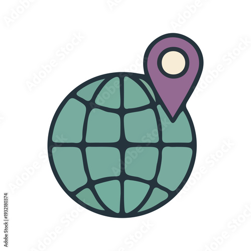 Global Location Pin Icon