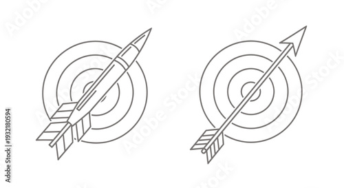Two Archery Targets with Arrows Hitting the Bullseyes in a Practice Setup.