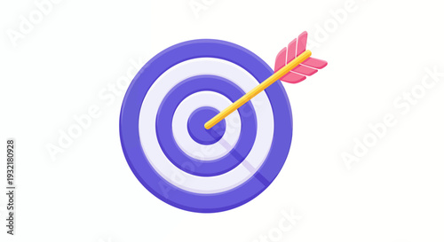 Bullseye Target with Arrow: Concentric Rings Illustration Emphasizing Precision and Focus.