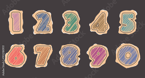 Set of Ransom Numbers Cut Out Collection