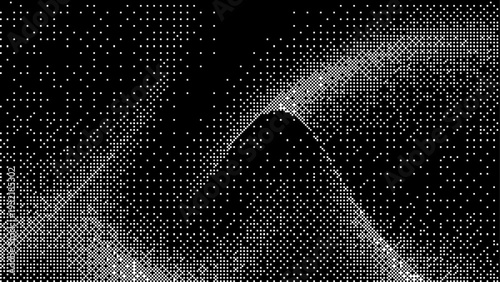 Abstract dither halftone dot pattern black and white gradient texture retro graphic design illustration