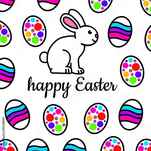 easter bunny with eggs