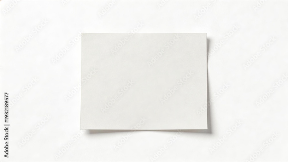 Fototapeta premium Blank sheet of paper on white surface