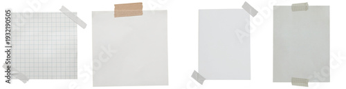 Konstfotografi a grid of various blank paper reminder notes, some with tape, ready for your personalized text or messages