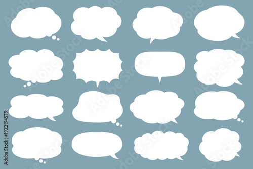 編集前提のシンプル吹き出しセット【 ベクター・吹き出し口移動可能 】