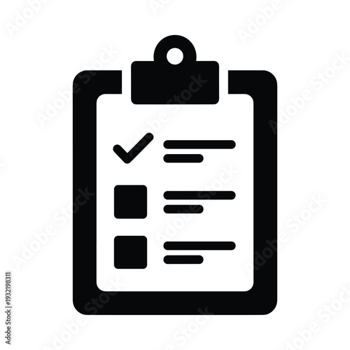 Checklist on clipboard icon