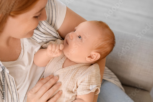 Beautiful young mother and ...
