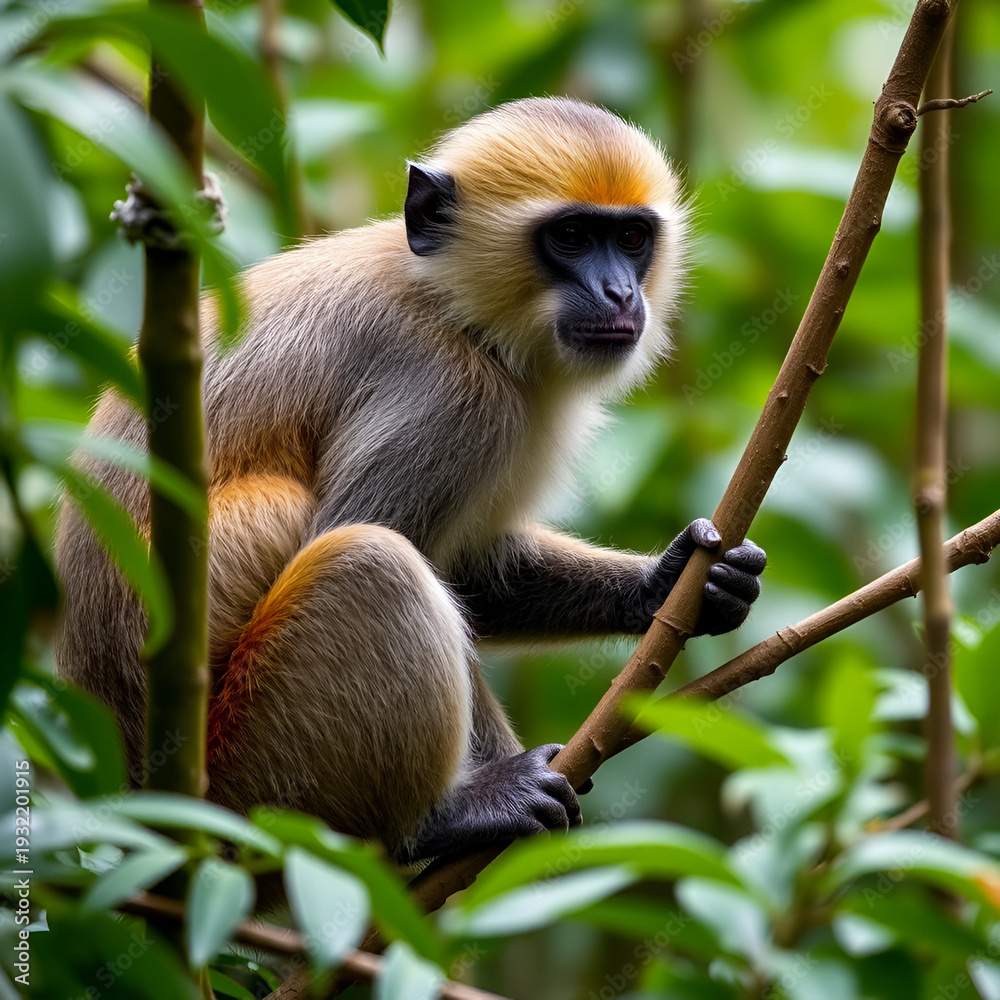 Fototapeta premium Capuchin monkey in the jungle