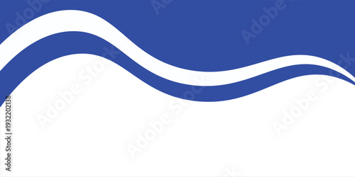 Abstract blue wave header banner with clean white copy space, modern corporate background for business presentations, marketing materials, brochures, websites and professional branding.