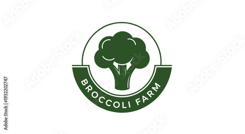 Broccoli Farm Logo Design Element.