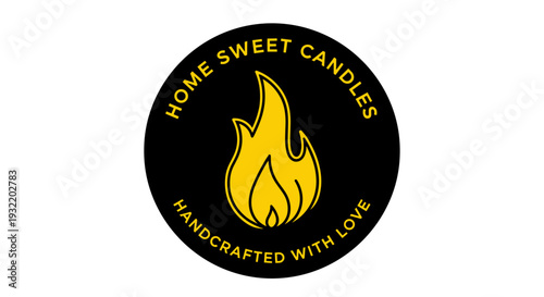 Candle Flame Logo Design Element.