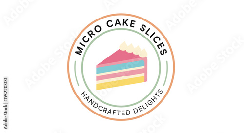 Colorful Layered Cake Slice Logo Design.
