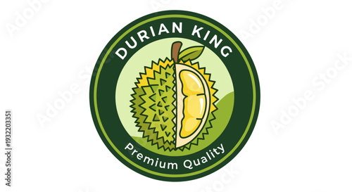 Durian King Fruit Logo Design.