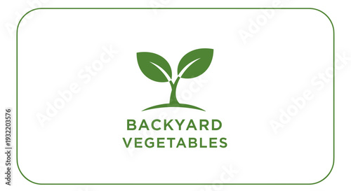 Green Seedling Logo for Backyard Vegetables.