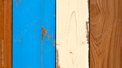 Rustic Palette: A close-up view reveals a vibrant array of aged wooden planks, each boasting unique textures and colors, creating a captivating visual symphony of natural artistry.