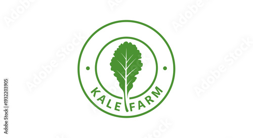 Kale Farm Green Leaf Logo Design.