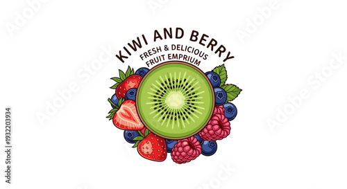 Kiwi Fruit Logo Design.