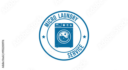 Laundry Service Logo with Washing Machine 1.