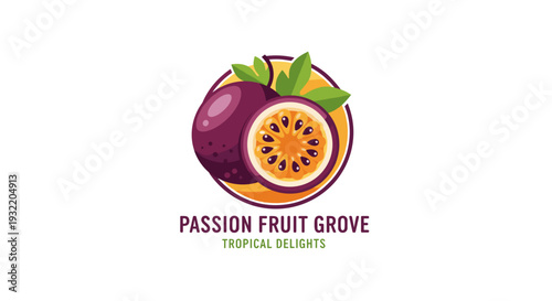Passion Fruit Logo Design with Fruit.