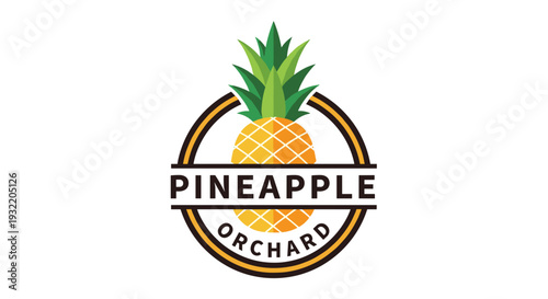 Pineapple Logo Design with Orchard Text.