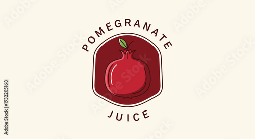 Pomegranate Fruit Logo Design Element.