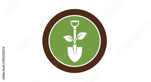 Seedling in pot icon.
