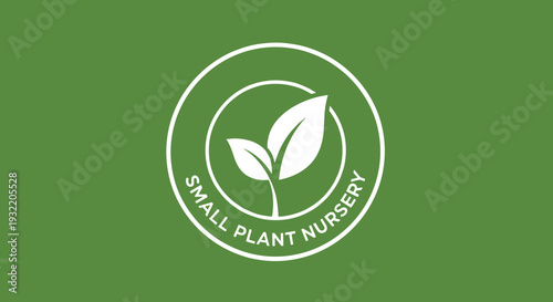 Small Plant Nursery Logo Design Element.
