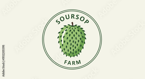 Soursop Fruit Logo Design Illustration.