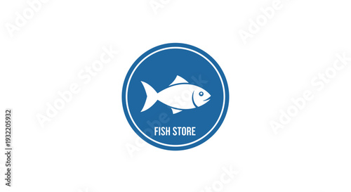 White Fish Icon in Blue Circle.