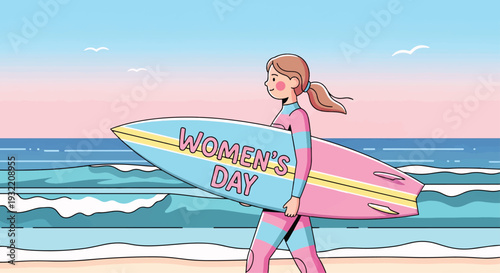 International Womens Day 2026 Surfer Promotes Gender Equality