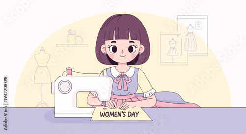 Womens Empowerment Celebration with a Young Seamstress Creating