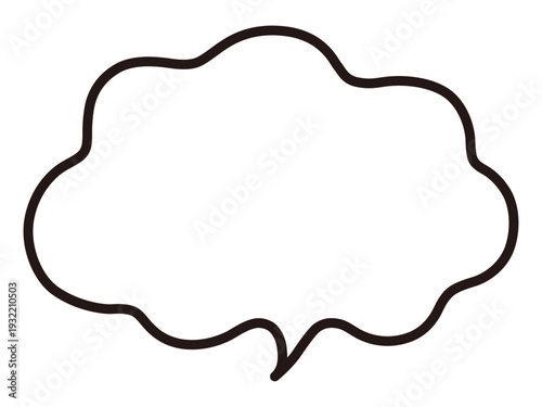 シンプルな吹き出しのベクターイラスト。単品、フレーム、枠、ふきだし