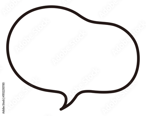 シンプルな吹き出しのベクターイラスト。単品、フレーム、枠、ふきだし