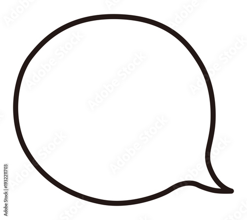 シンプルな吹き出しのベクターイラスト。単品、フレーム、枠、ふきだし