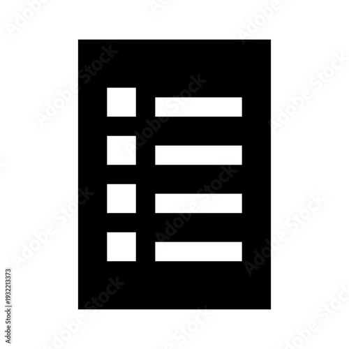 black list vector icon 