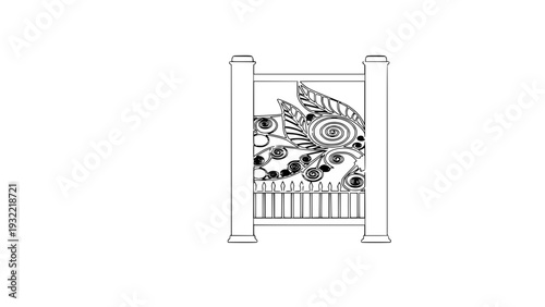2D Concrete Balustrade Design Drawing