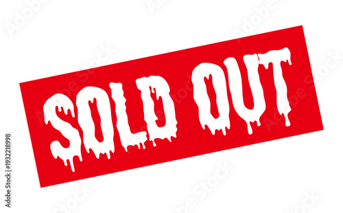 SOLD OUT - SOLD OUT（売り切れ）の表示のよく目立つセールPOP、アイコン
